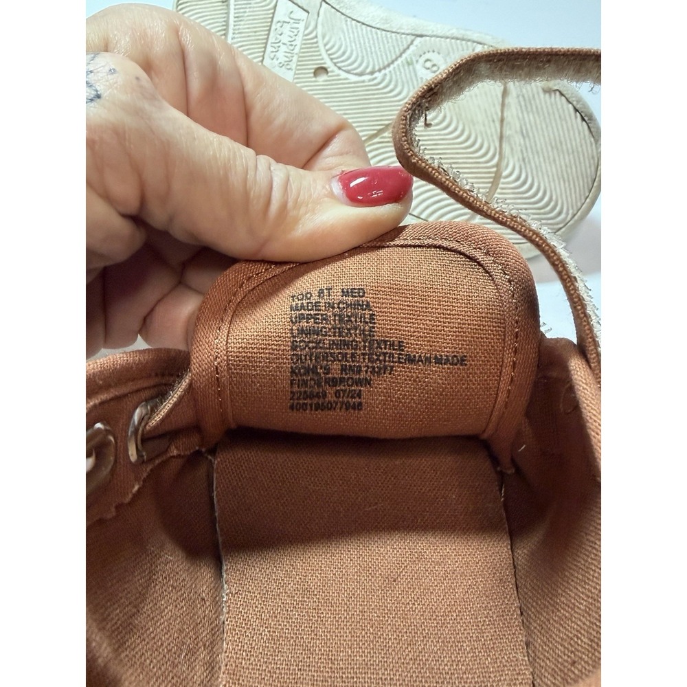 Jumping Beans • Toddler Tennis Shoes Size 8 Medium Brown With White Toes & Trim. - Picture 7 of 7